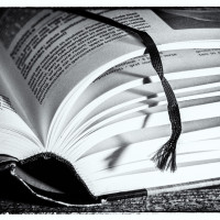 The book Boek in zwart-wit